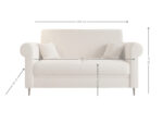 Sofa 2 Osobowa 200 CM Kanapa Rozkładana Z Funkcją Spania Pojemnikiem + Sprężyny Bonell Pianka HR - BALI
