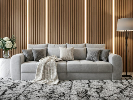 Duża Kanapa 300 CM Sofa 4 Osobowa Wolnostojąca Na Sprężynach Bonellowych + Wybór Kolorów - ATENA