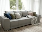 Duża Kanapa Rozkładana 265 CM Sofa 4 Osobowa Wolnostojąca Na Sprężynach Bonellowych + Wybór Kolorów - ATENA