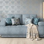 Mała Rozkładana Kanapa 197 CM - Wygodna Sofa Do Salonu + Pikowane Siedzisko + Pojemnik Na Pościel - NOVA