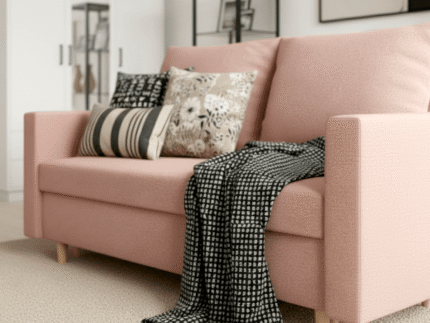 Dwuosobowa Sofa 155 CM Mała Kanapa Rozkładana Z Pojemnikiem + Sprężyny Bonell Pianka T30 + Wybór Kolorów DALLAS