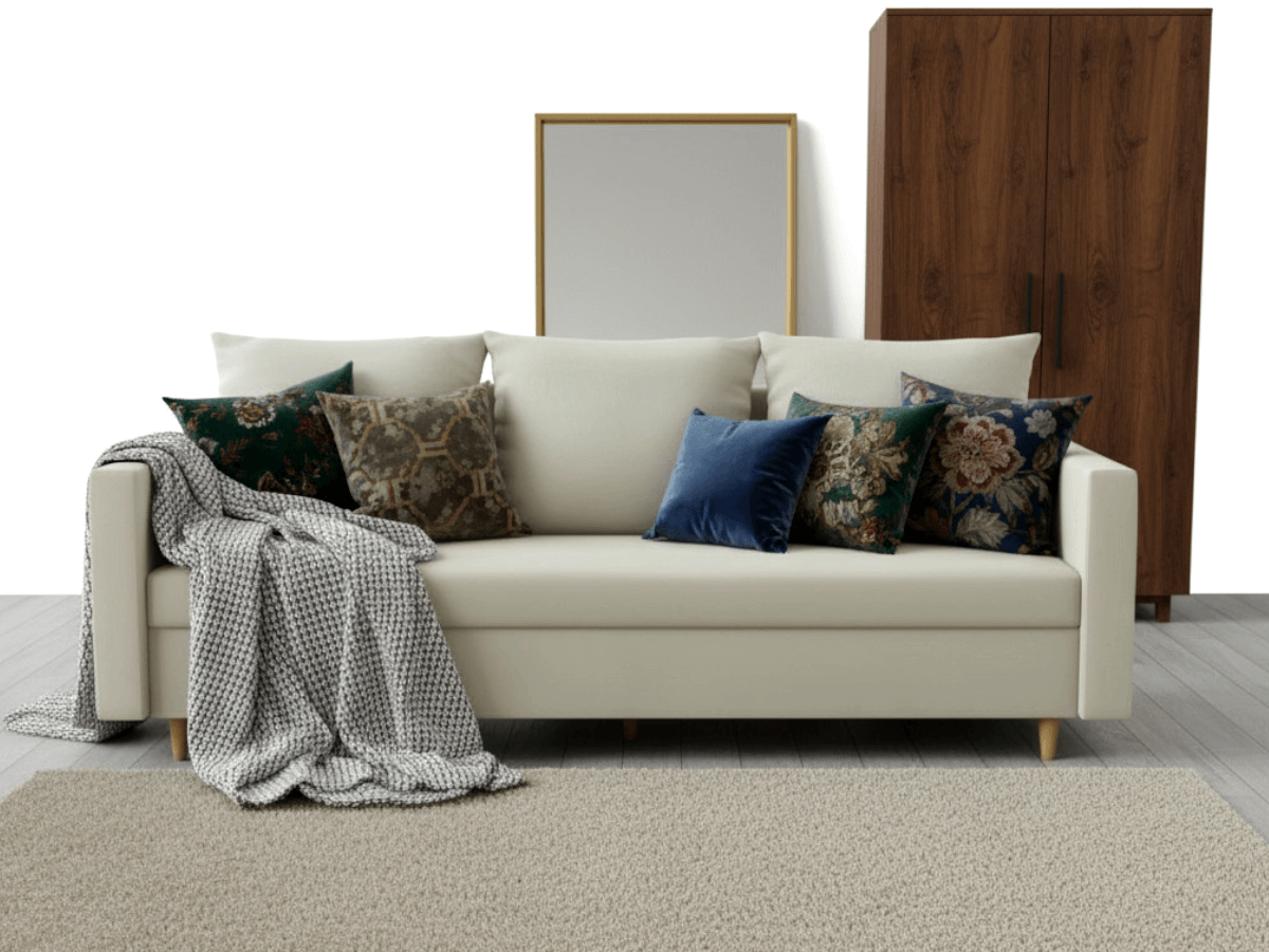 sofa-kanapa-rozkladana-w-stylu-skandynawskim-prosta-klasyczna-z-funkcja-spania-pojemnikiem-wersalka-SPRING-zb Sofa Z Funkcją Spania 3 Osobowa 222 CM Kanapa Rozkładana Z Pojemnikiem + Wysokie Nóżki + Wybór Kolorów SPRING