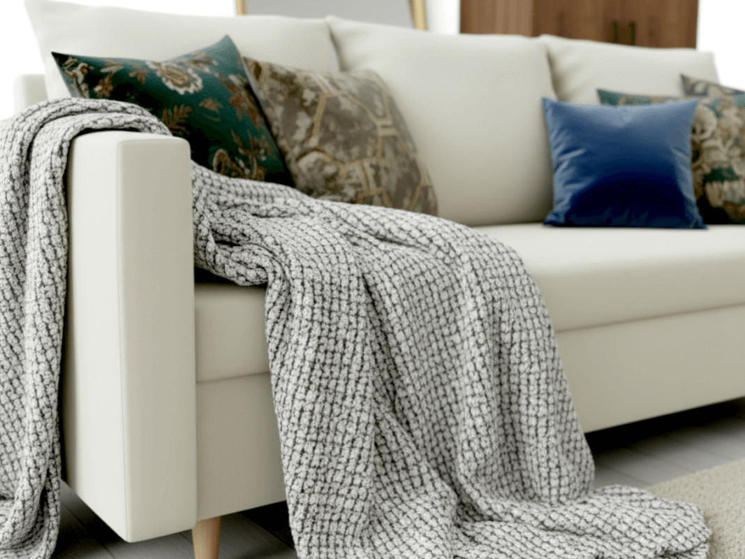 Sofa Z Funkcją Spania 3 Osobowa 222 CM Kanapa Rozkładana Z Pojemnikiem + Wysokie Nóżki + Wybór Kolorów SPRING