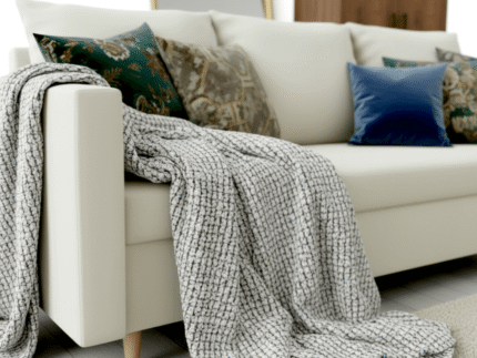 Sofa Z Funkcją Spania 3 Osobowa 222 CM Kanapa Rozkładana Z Pojemnikiem + Wysokie Nóżki + Wybór Kolorów SPRING