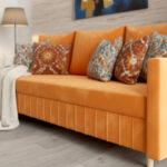 Stylowa Kanapa Rozkładana 224 CM Sofa 3 Osobowa + Pojemnik Na Pościel + Bonell Pianka T30 + Wysokie Nóżki + Wybór Kolorów WATSON