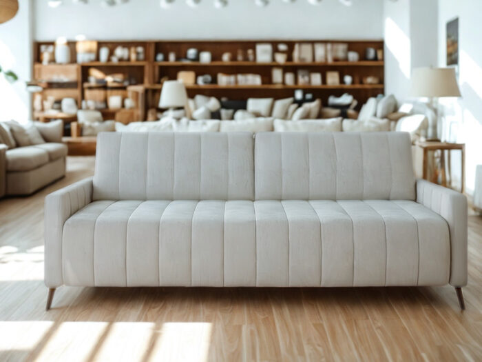 Kanapa Rozkładana 3-Osobowa 226 CM Wygodna Sofa Do Salonu + Wysokie Nóżki + Eleganckie Meble Wypoczynkowe - SUNNY