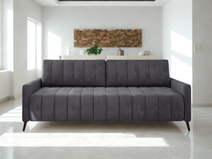 Kanapa Rozkładana 3-Osobowa 226 CM Wygodna Sofa Do Salonu + Wysokie Nóżki + Eleganckie Meble Wypoczynkowe - SUNNY