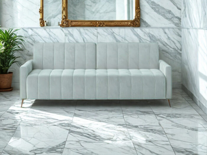Kanapa Rozkładana 3-Osobowa 226 CM Wygodna Sofa Do Salonu + Wysokie Nóżki + Eleganckie Meble Wypoczynkowe - SUNNY