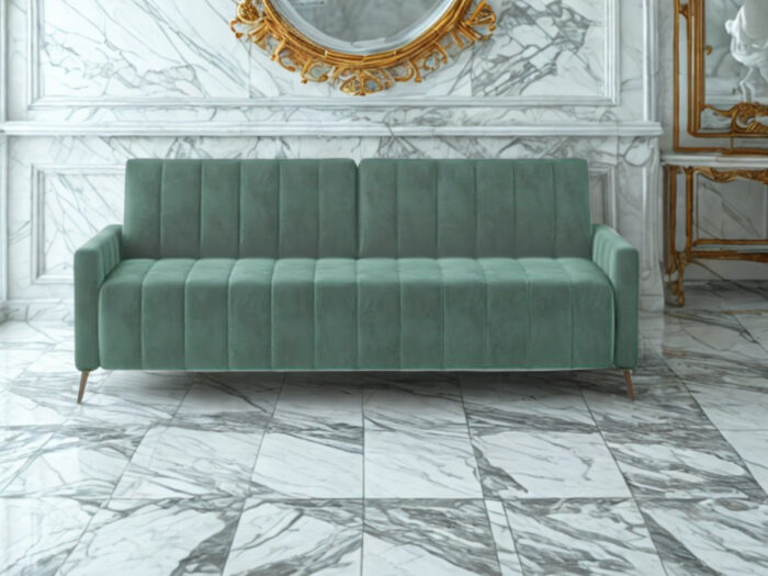 Kanapa Rozkładana 3-Osobowa 226 CM Wygodna Sofa Do Salonu + Wysokie Nóżki + Eleganckie Meble Wypoczynkowe - SUNNY
