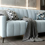 Kanapa Rozkładana 3-Osobowa 226 CM Wygodna Sofa Do Salonu + Wysokie Nóżki + Eleganckie Meble Wypoczynkowe - SUNNY