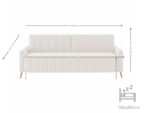 Kanapa Rozkładana 3-Osobowa 226 CM Wygodna Sofa Do Salonu + Wysokie Nóżki + Eleganckie Meble Wypoczynkowe - SUNNY