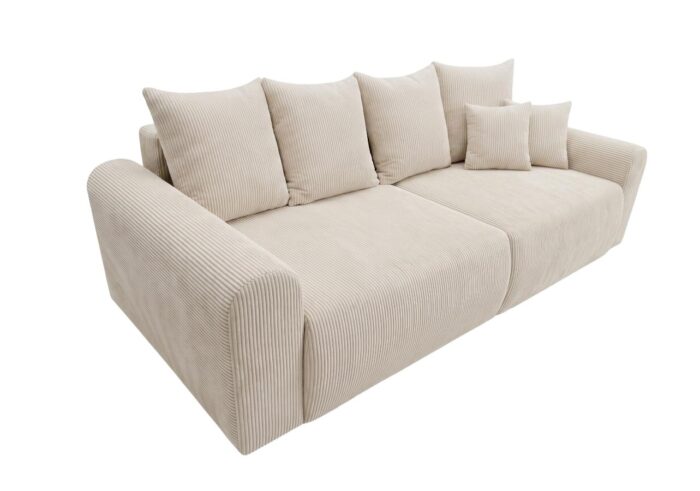 Sztruksowa Kanapa 250 cm Loca Laco białe tło