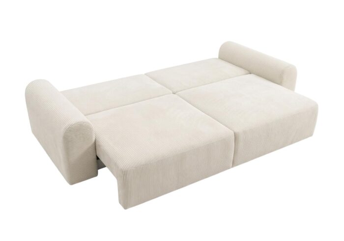 Sztruksowa Kanapa 250 cm Loca Laco powierzchnia spania