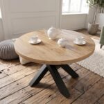 Okrągły Stolik Kawowy Loft 90 cm Tiga w aranżacji