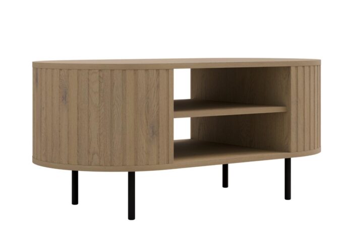 Stolik Kawowy 100x52 cm Sofia 05 Ovalio dąb cremona na nóżkach 15 cm