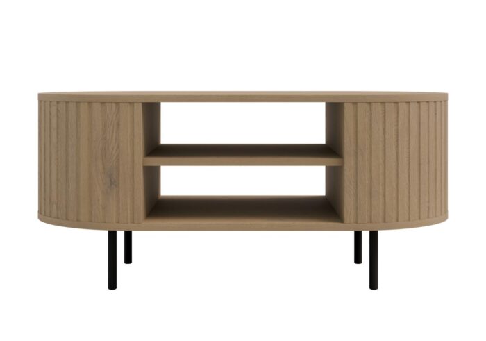 Stolik Kawowy 100x52 cm Sofia 05 Ovalio dąb cremona z półkami