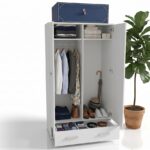 Kadr bokiem - otwarta Szafa Z Szufladą 80 cm Trend 21