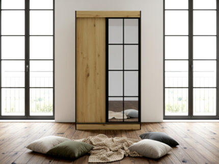 Szafa 2-Drzwiowa 120 cm Milton 2 w aranżacji loft