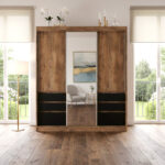 Garderoba z szufladami Flin 180 cm w kolorze dąb lefkas frontalnie