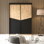 Szafa 2-drzwiowa 150 cm Toronto czarny + dąb