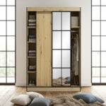 Szafa 2-Drzwiowa 120 cm Milton 2 wnętrze z półotwartymi frontami