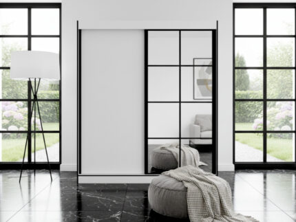 Szafa biała 180 cm z lustrami Milton 2