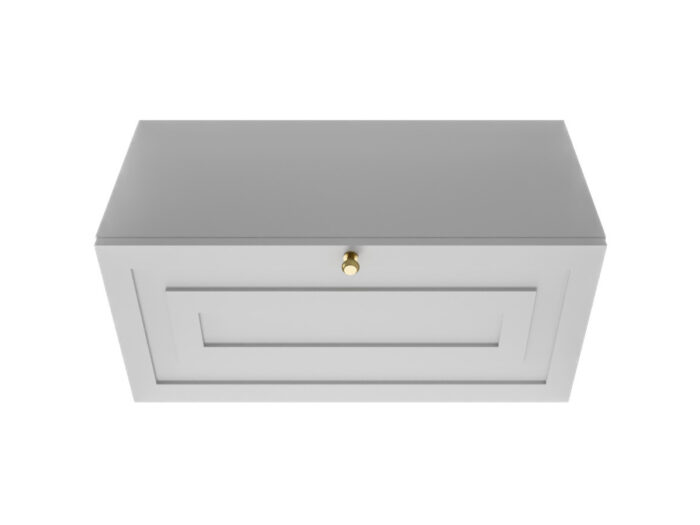 Szafka Modułowa Biała 75 CM - Stwórz Własny Zestaw Mebli - Frezowane Malowane Fronty MDF + Wzory Do Wyboru - SN3