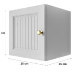 Szafka Modułowa Biała 35 CM - Stwórz Własny Zestaw Mebli - Frezowane Malowane Fronty MDF - SN1