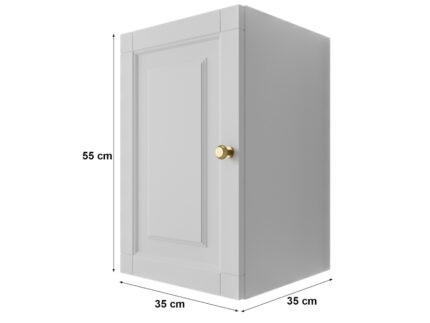 Szafka Modułowa Biała 55 CM - Stwórz Własny Zestaw Mebli - Frezowane Malowane Fronty MDF - SN2