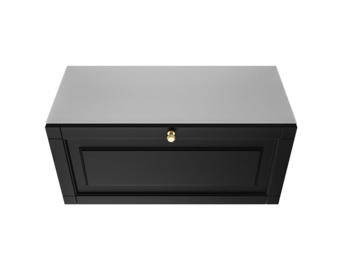 Szafka Modułowa 75x35 CM - Stwórz Własny Zestaw Mebli - Frezowane Malowane Fronty MDF + Wzory Do Wyboru - SN3 Biało Czarna