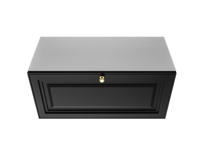 Szafka Modułowa 75x35 CM - Stwórz Własny Zestaw Mebli - Frezowane Malowane Fronty MDF + Wzory Do Wyboru - SN3 Biało Czarna