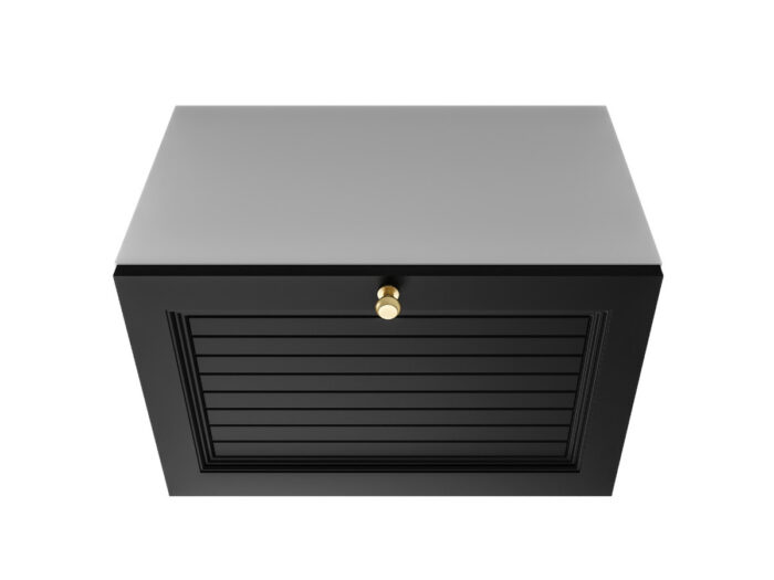 Szafka Modułowa 55x35 CM - Stwórz Własny Zestaw Mebli - Frezowane Malowane Fronty MDF + Wzory Do Wyboru - SN2 Biało Czarna