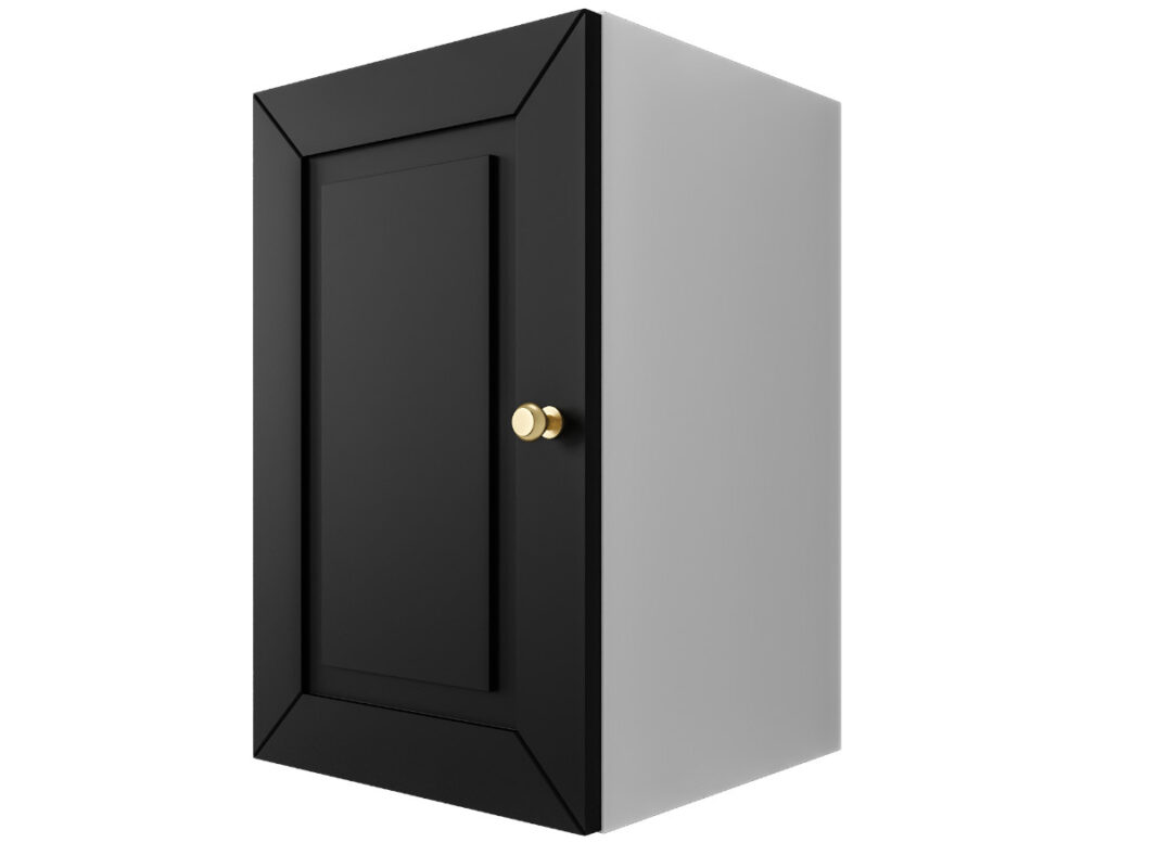 Szafka Modułowa 55x35 CM - Stwórz Własny Zestaw Mebli - Frezowane Malowane Fronty MDF - SN2 Biało Czarna