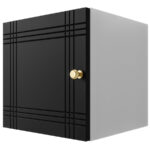 Szafka Modułowa 35X35 CM - Stwórz Własny Zestaw Mebli - Frezowane Malowane Fronty MDF - SN1 Biało Czarna