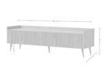 Komoda RTV 150 cm Vesper 06 Orzech | Ryflowane Fronty i Wysokie Nóżki | Styl Mid-Century - obrazek 7