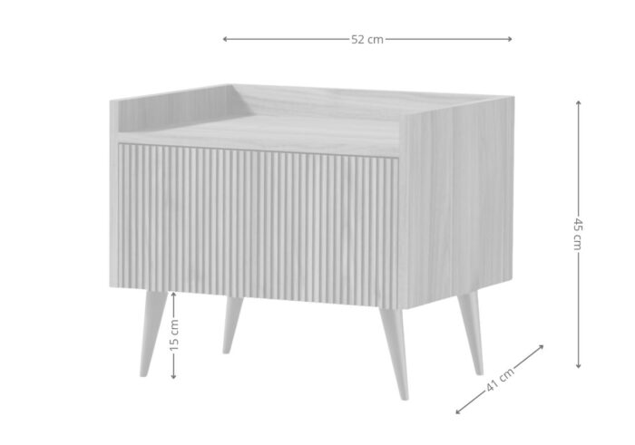 Stolik Nocny 52x45 cm Vesper 08 Ademo wymiary