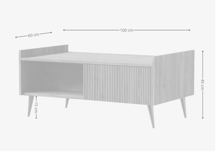 Stolik Kawowy 100x60 cm Vesper 09 Ademo wymiary