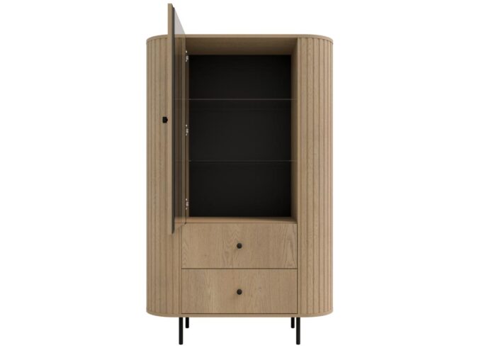 Witryna do salonu Sofia 09 98x155 cm dąb cremona otwarta