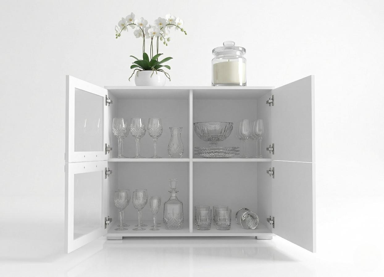 wnetrze-komody-bialej-trend-2 Komoda 90 cm Trend 2 kadr przodem