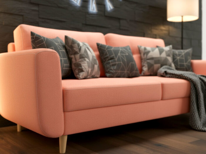 Klasyczna Kanapa Z Funkcją Spania 3 Osobowa Rozkładana Sofa 240 CM + Sprężyna Bonell Pianka Wysokoelastyczna - BIELLA