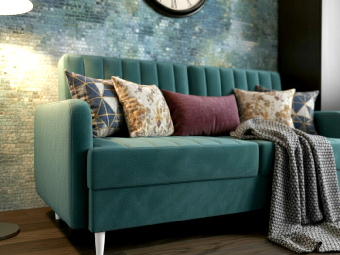 Sofa Rozkładana 222 CM Zbliżenie Detal