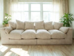 Wygodna Sofa 4-Osobowa 250 CM + Miękkie Poduszki Siedzisko Oparcie + Eleganckie Meble Wypoczynkowe Do Dużego Salonu - ROMA